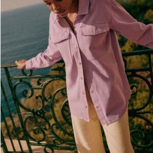 Lavender oversize jean jacket sezane